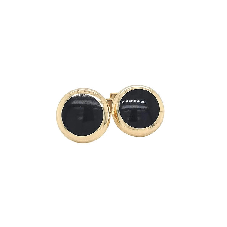 Manschettenknöpfe aus Gold mit Onyx