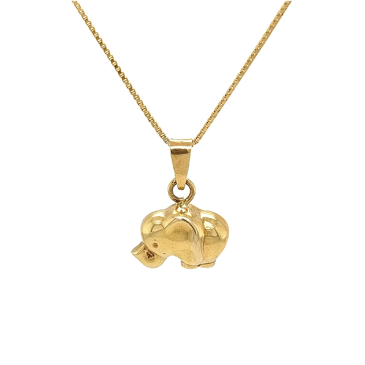 Goldener Elefant-Anhänger
