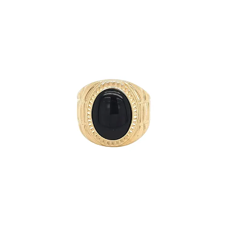 Gold Herren Siegelring mit Onyx