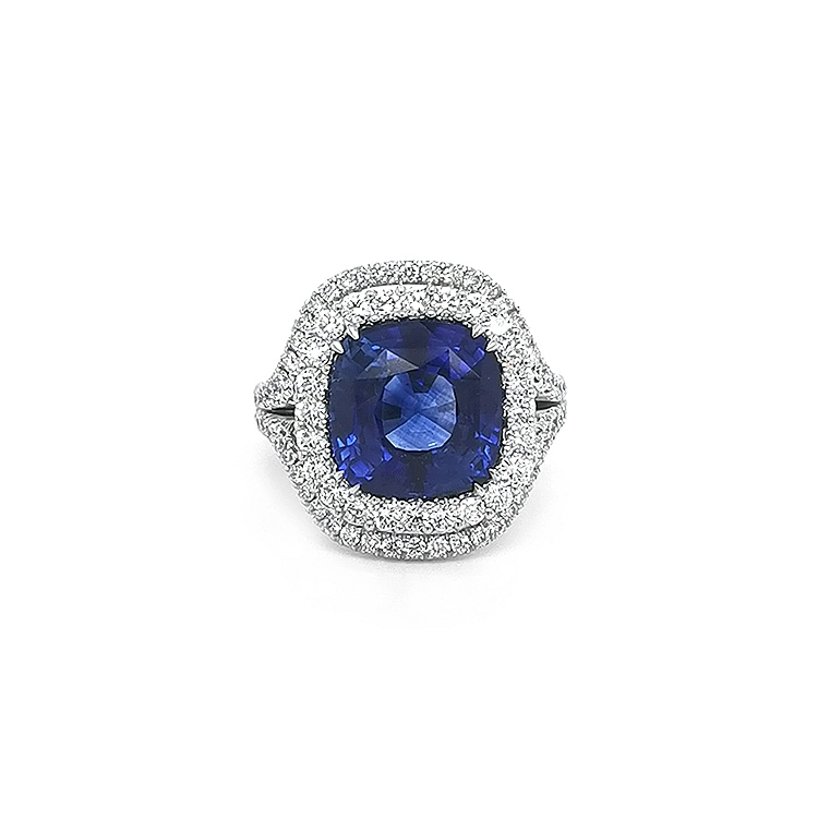 Goldring Crivelli mit Saphiren und Diamanten