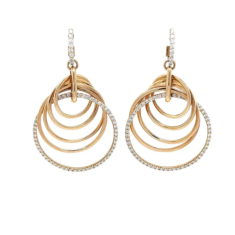 Goldohrringe Crivelli mit Diamanten