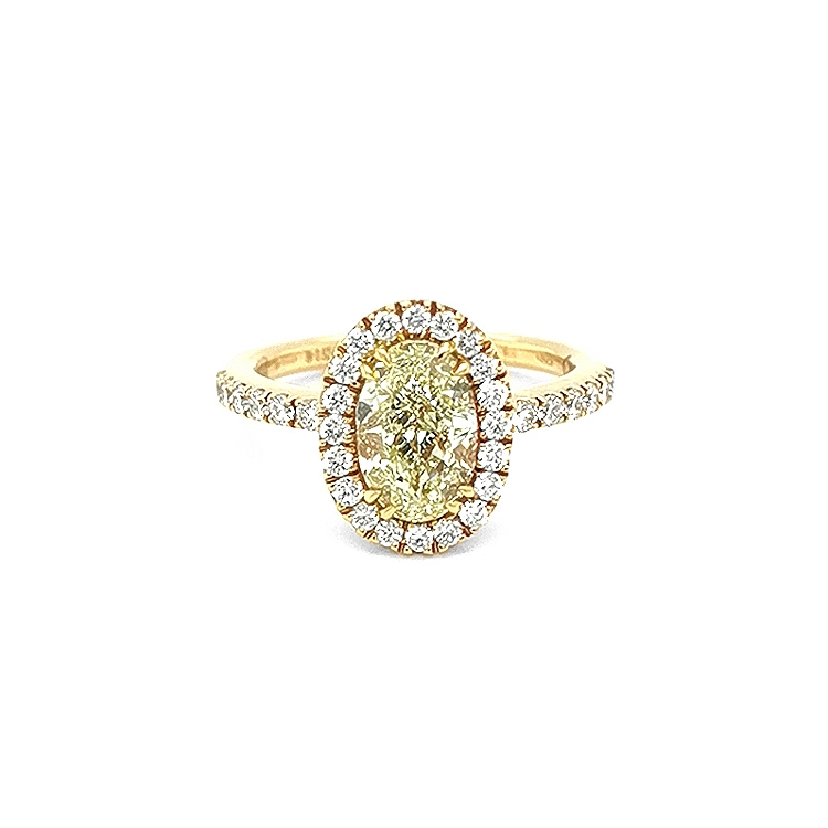 Verlobungsring aus Gold mit gelbem Fancy-Diamanten