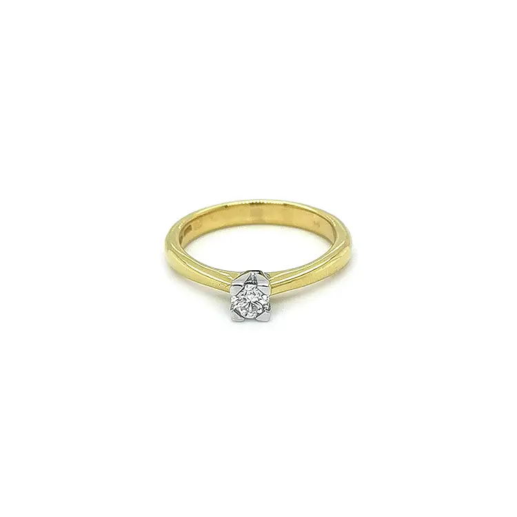 Gold Verlobungsring mit Diamant