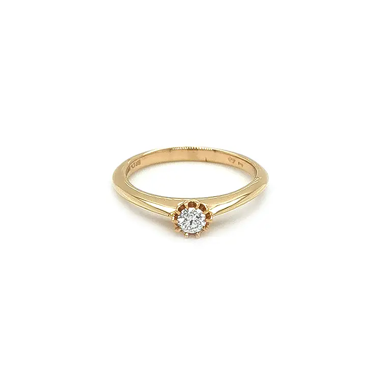 Gold Verlobungsring mit Diamant