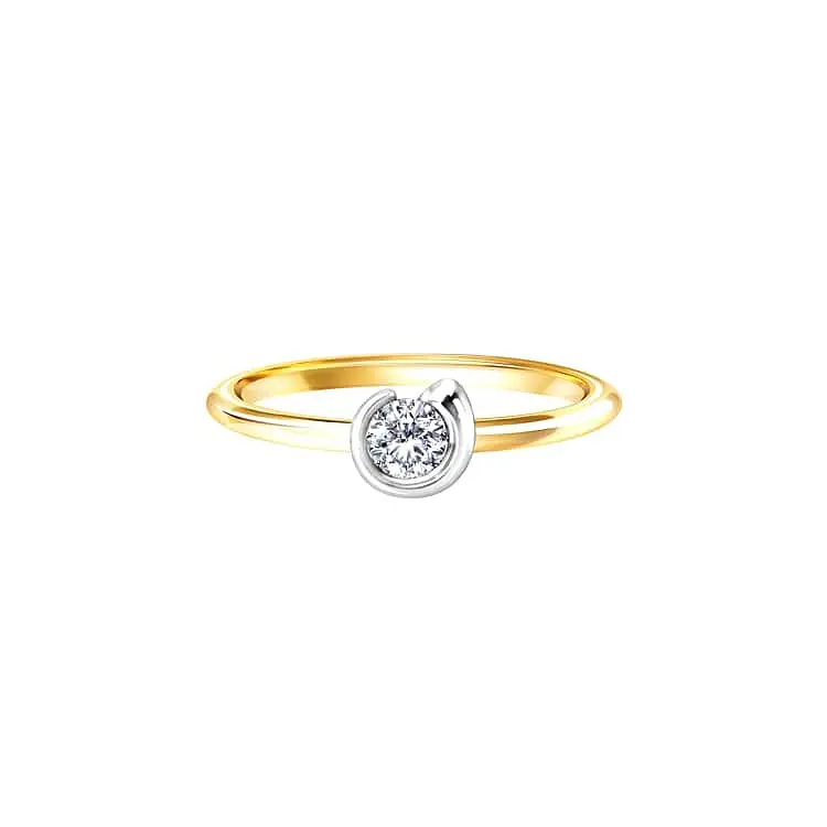 Gold Verlobungsring mit Diamant