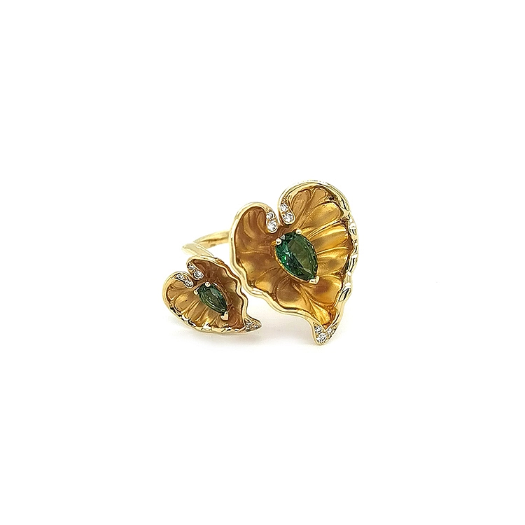 Goldring mit Waldtopas Carrera y Carrera