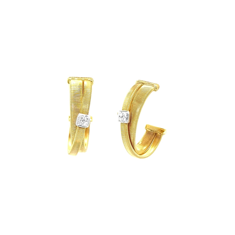 Goldohrringe mit Diamanten Marco Bicego Masai
