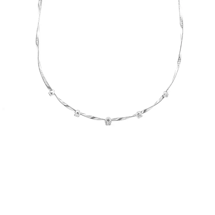 Gold Halskette mit Diamanten Marco Bicego Marrakesch