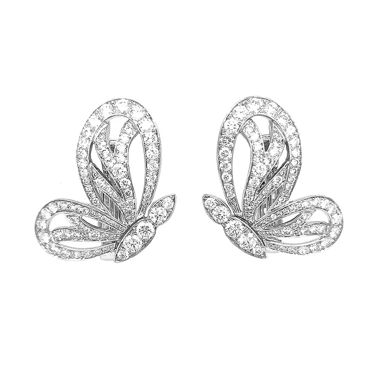 Gold-Ohrringe mit Diamanten