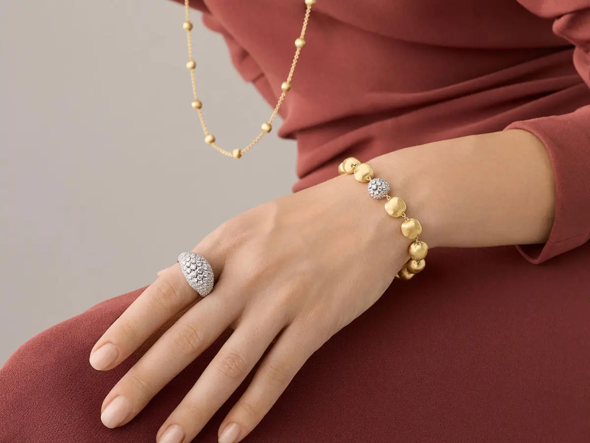 Gold Halskette Marco Bicego Afrika Edelsteine CB2781 MIX02 Y