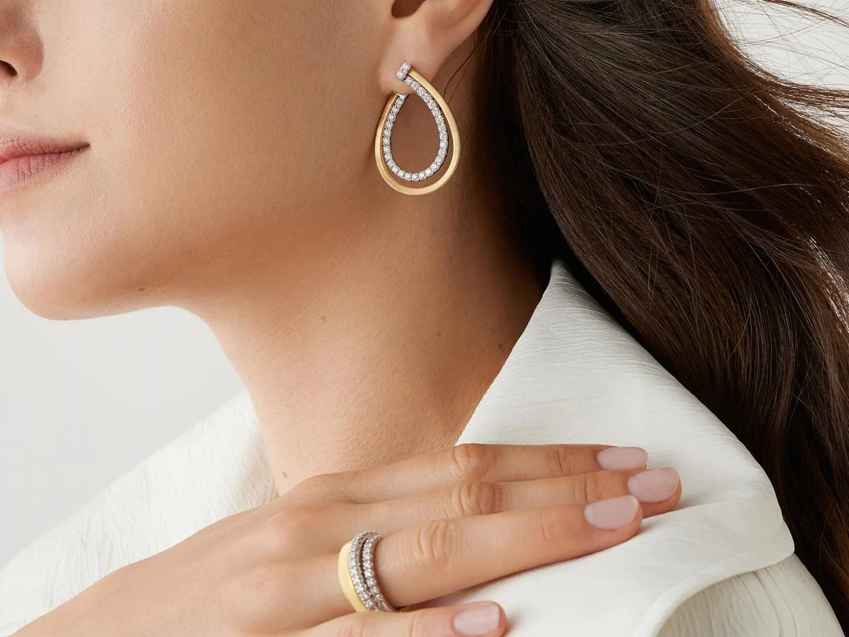 Gold-Ohrringe Marco Bicego Masai OG413 B YW M5